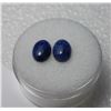 Image 1 : 16)  LOT OF 2 NATURAL OVAL BLUE