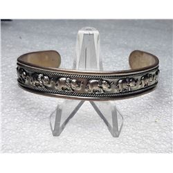 4) 925 STAMPED SILVER PLATED BANGLE