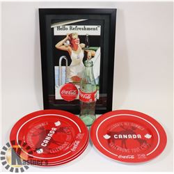 LOT OF COKE COLLECTABLES  COKE PLAYES, BOTTLE