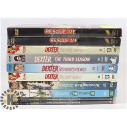 DEXTER SEASON 1 TO 3, RESCUE ME 1 & 2,  BREAKING