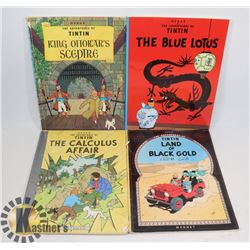 4 TINTIN COMIC GRAPHIC NOVELS
