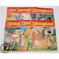 6 VINTAGE DISNEY COMIC MAGAZINES GIANT SIZE