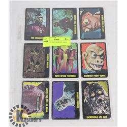 SHEET OF 1960'S HORROR CARDS