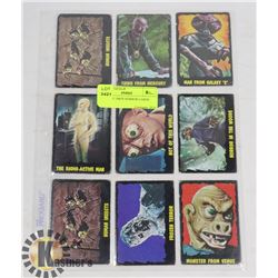 SHEET OF 1960'S HORROR CARDS