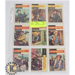 SHEET OF 1958 WESTERN COWBOY CARDS