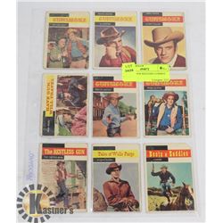 SHEET OF 1958 WESTERN COWBOY CARDS