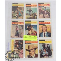 SHEET OF 1958 WESTERN COWBOY CARDS