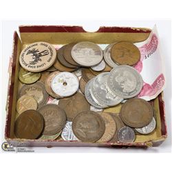BOX FULL OF ASSORTED WORLD COINS