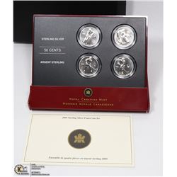 LOT OF 4 COIN SETS - 2005 SILVER 50c TORONTO MAPLE
