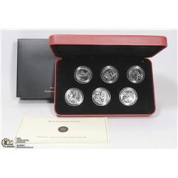2005 SILVER 6 COIN 50c WWII CANADA SET
