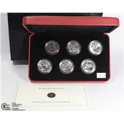 2005 SILVER 6 COIN 50c WWII CANADIAN SET