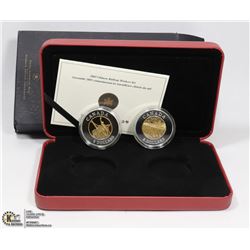 LOT OF 2 SILVER CANADIAN $8 COINS FROM 2005 OF THE