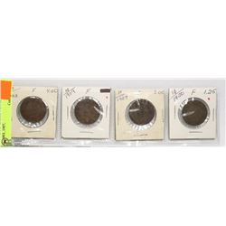 CANADIAN LARGE PENNIES- SET OF 4-  1903, 1907,