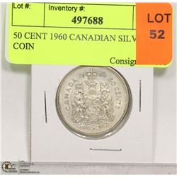 50 CENT 1960 CANADIAN SILVER COIN
