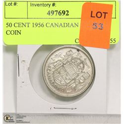 50 CENT 1956 CANADIAN SILVER COIN