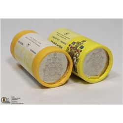 2006 & 2013 MINT ROLLS OF CANADA 50c