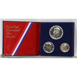 1776-1976 SILVER USA 3 COIN MINT SET