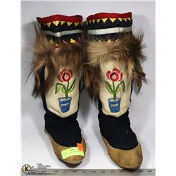 VINTAGE EMBROIDERED MUKLUKS
