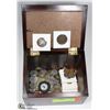 Image 1 : SMALL CHEST OF COIN COLLECTION - WORLD