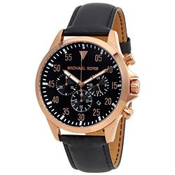 NEW MICHAEL KORS TRIPLE CHRONO BLACK DIAL MSRP$351