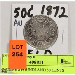 1872 NEWFOUNDLAND 50 CENT COIN