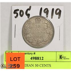 1919 CANADIAN 50 CENTS