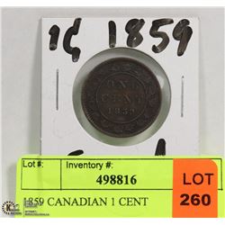 1859 CANADIAN 1 CENT