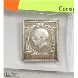 10.5 GRAM  .925 SILVER STAMP ONE PENNY