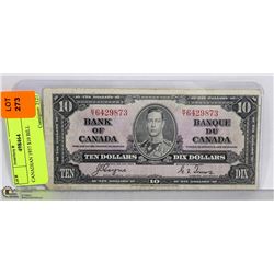 CANADIAN 1937 $10 BILL