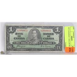 1937 CANADIAN 1 DOLLAR BILL
