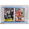 Image 1 : ENCASED LIMITED EDITION GRETZKY FLEURY CARDS
