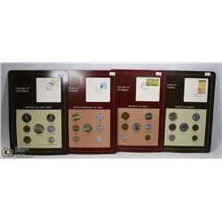 LOT OF 4  VARIOUS COUNTRY COIN SETS  INCLUDES