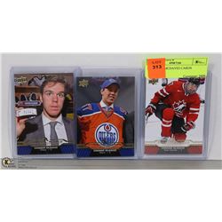 3 CONNOR MCDAVID CARDS