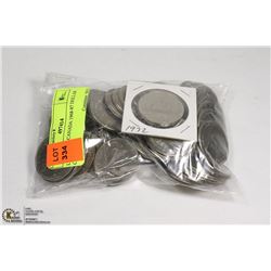 LOT OF 64 CANADA 1968-87 DOLLAR COINS