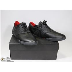 PAIR OF DYLAN BLACK LEATHER MENS SHOES SIZE 10