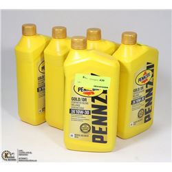 LOT OF 5 PENNZOL 10W/30 MOTOR OIL