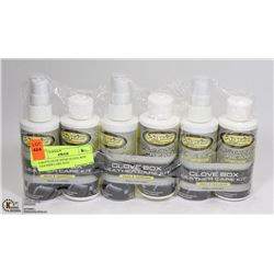 6 BOTTLES OF HYOZ GLOVE BOX LEATHER CARE KITS