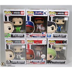LOT OF 6 FUNKO POP COLLECTIBLES