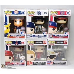 LOT OF 6 FUNKO POP COLLECTIBLES