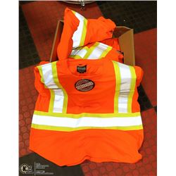 BOX OF HI VIS SAFETY SHIRTS, SIZE LARGE
