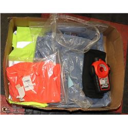 BOX OF ASSORTED SAFETY WEAR