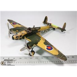 TIN RAF WWII DESIGN AIRCRAFT  14" X 18"