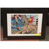 Image 1 : FRAMED DEATH OF SUPERMAN COMIC COVER   19"X15''