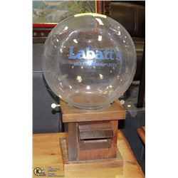 LABATTS GLOBE STYLE BUBBLE GUM DISPENSER 14" TALL