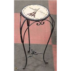 SMALL METAL PARIS, FRANCE THEMED ACCENT TABLE