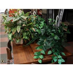SILK PLANTS- LOT OF 3