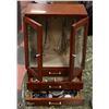Image 1 : LARGE WOOD JEWELLERY BOX WITH GLASS
