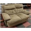 Image 1 : BROWN MICROFIBER LOVE SEAT (69"L X 40"W X 38"H)