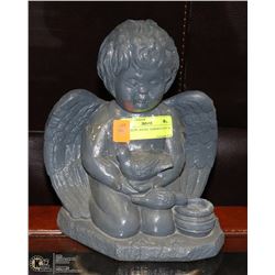 CONCRETE ANGEL GARDEN STATUE 11" TALL