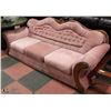Image 1 : VINTAGE SALMON CAMEL BACK SOFA